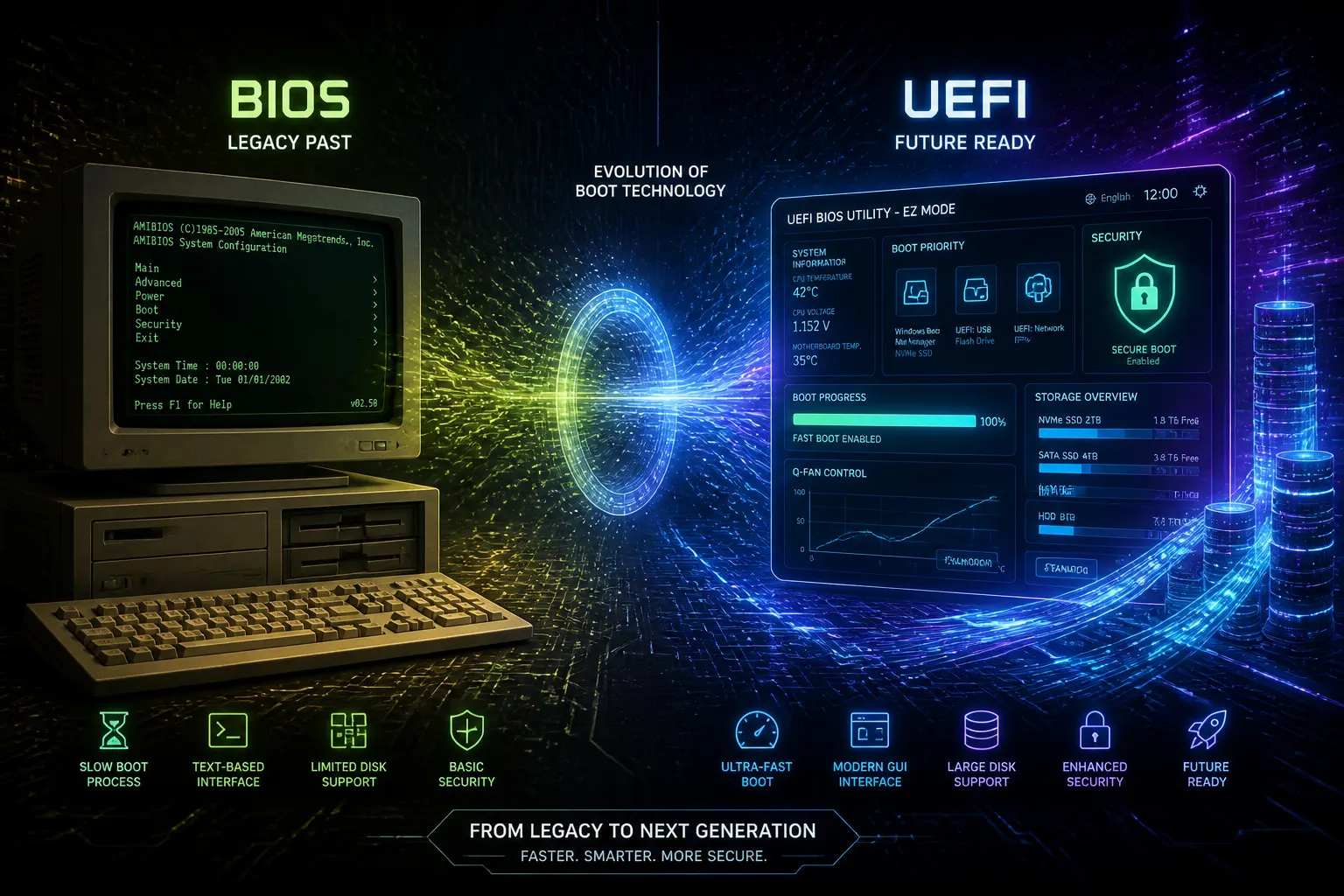 Différence BIOS et UEFI : l&rsquo;évolution du démarrage