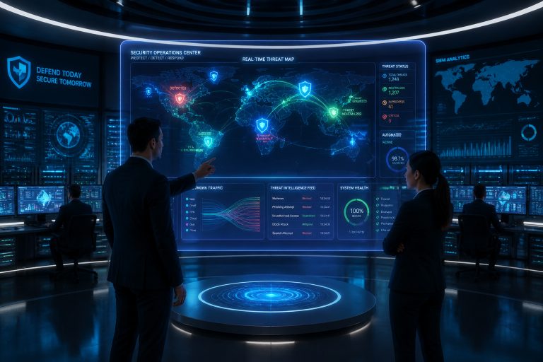 Centre doperations de securite futuriste
